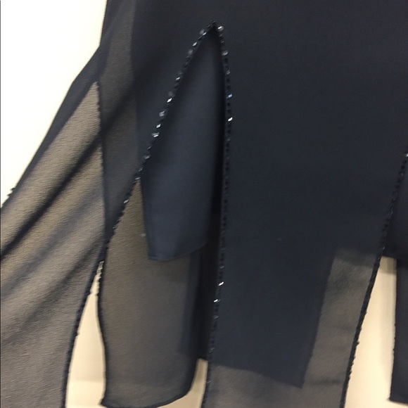 Cache Skirt Black 12 Open Panels Skirt NWT - Picture 2 of 5